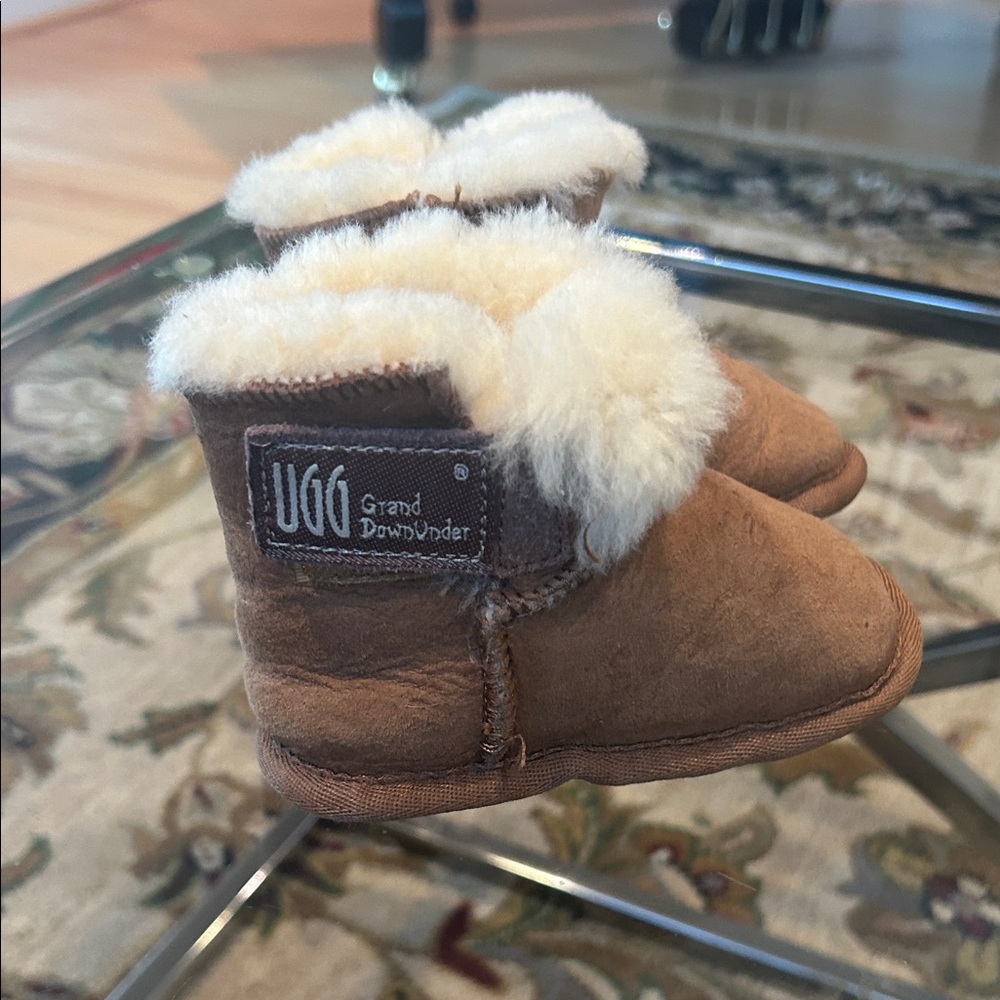 UGG Tan and Cream Kids Booties